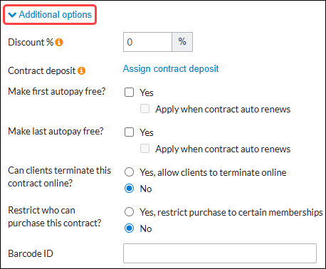 How to add and set up a contract