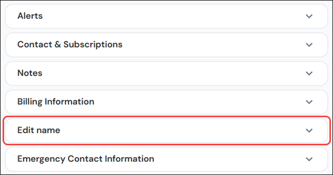 How to edit a client's name