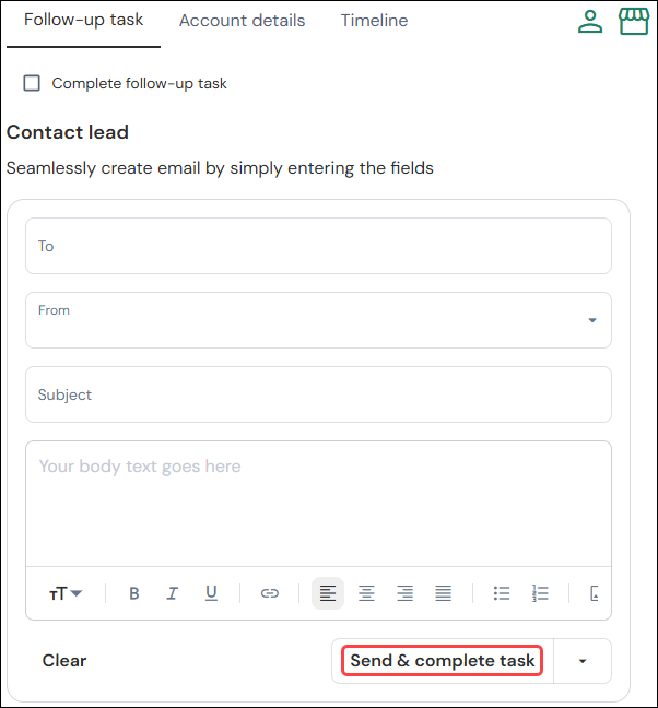 How to create and assign a follow-up task in the sales pipeline (Lead ...