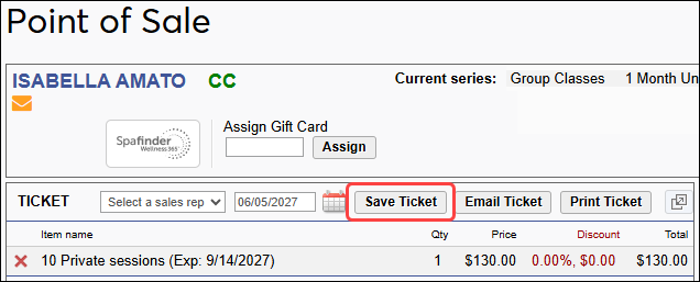 How to use open tickets on the Point of Sale screen