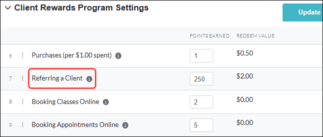 How to manually add reward points to a client's account