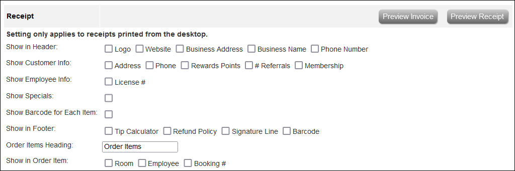 System Settings: Payment Settings (Booker Version 1)